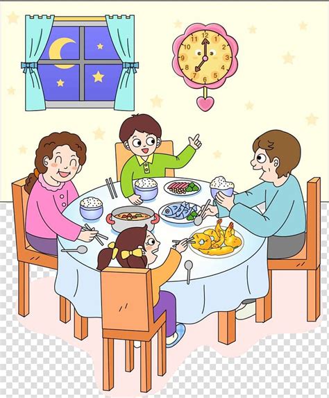 dinner clipart|family having dinner clip art.